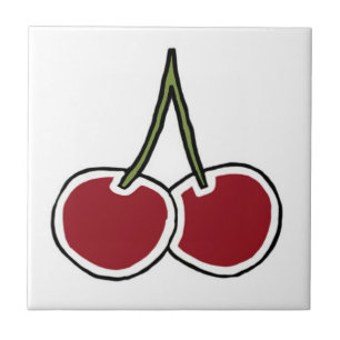 Cherries Ceramic Tile