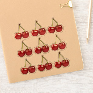 Cherries Cherry Fruit Clear Transparent Stickers