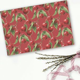 Cherries Cherry Red Pattern Tissue Paper