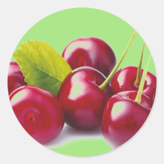 CHERRIES CLASSIC ROUND STICKER