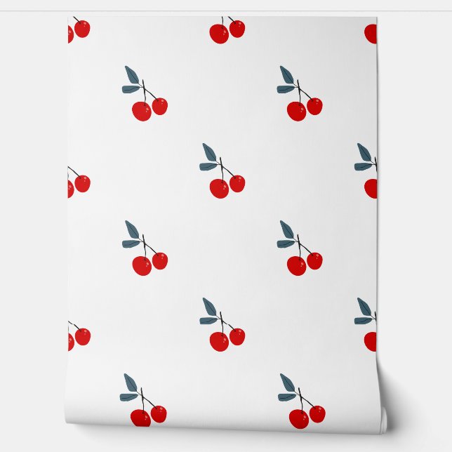 Cherries cute illustration wallpaper  (Unrolling)