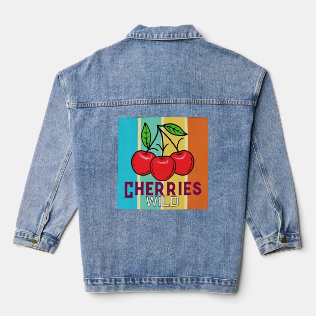 Cherries Denim Jacket (Back)
