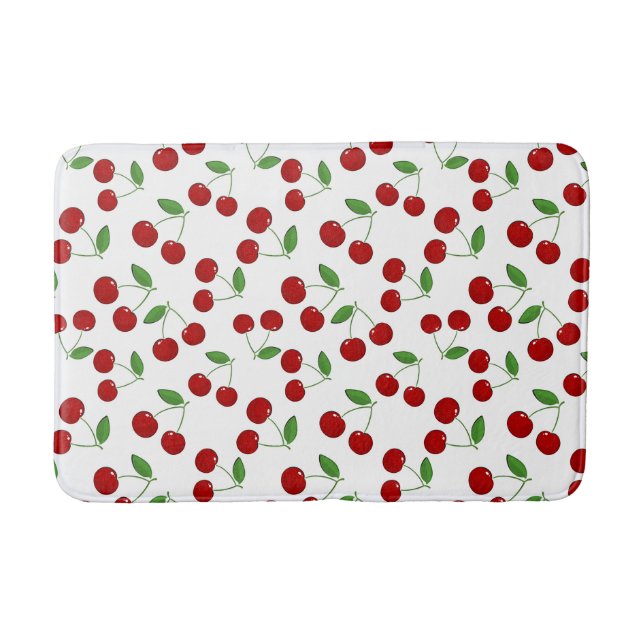 Cherries Design Bath Mat (Front)