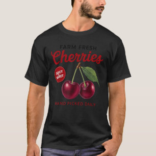 Cherries Farm Fresh Fruit Orchard Summer Design T-Shirt