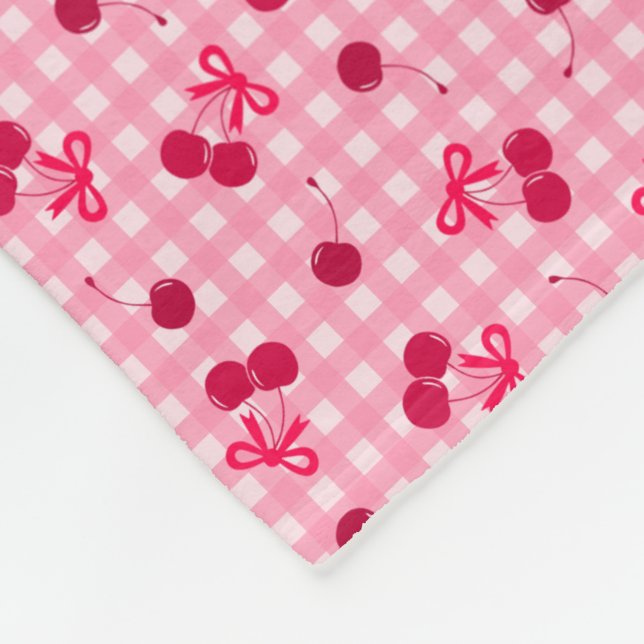 Cherries Fleece Blanket (Corner)