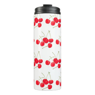 Cherries fruit watercolor Food Berries Pattern Thermal Tumbler