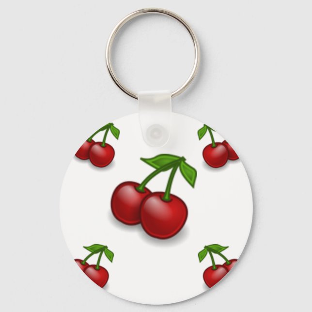 Cherries Galore Design Key Ring (Front)