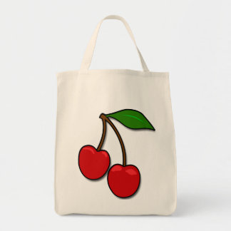 CHERRIES GROCERY TOTE BAG