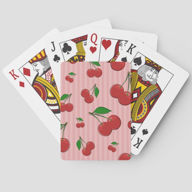 Cherries Illustration Playing Cards (Back)