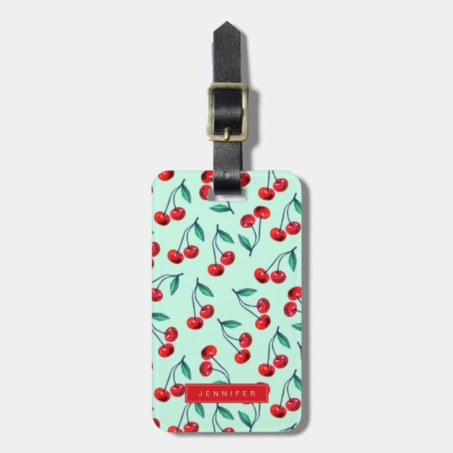 Cherries Luggage Tags (Front Vertical)
