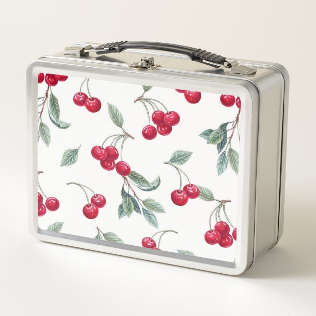 Cherries Metal Lunch Box (Front)