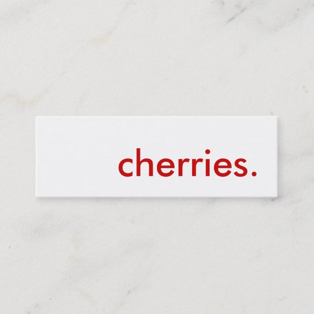 cherries. mini business card (Front)
