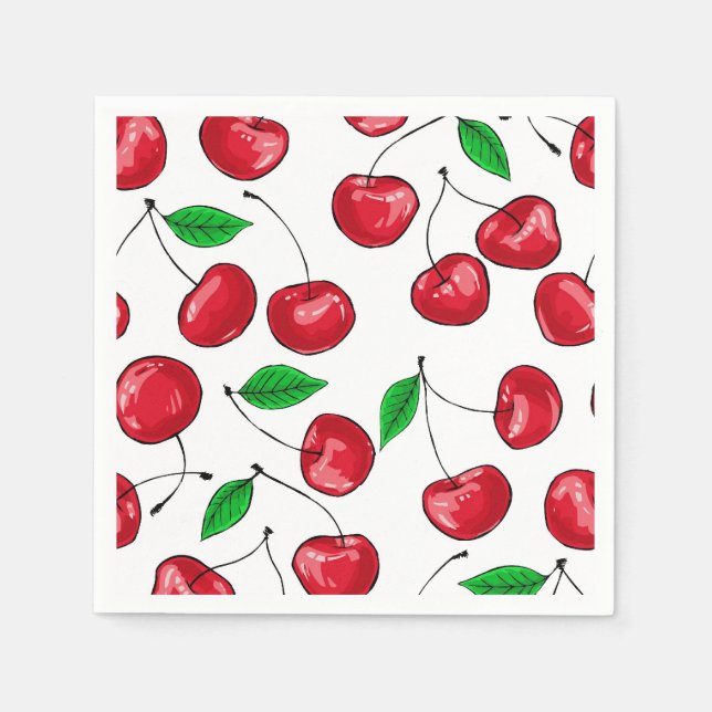 Cherries Napkin (Front)