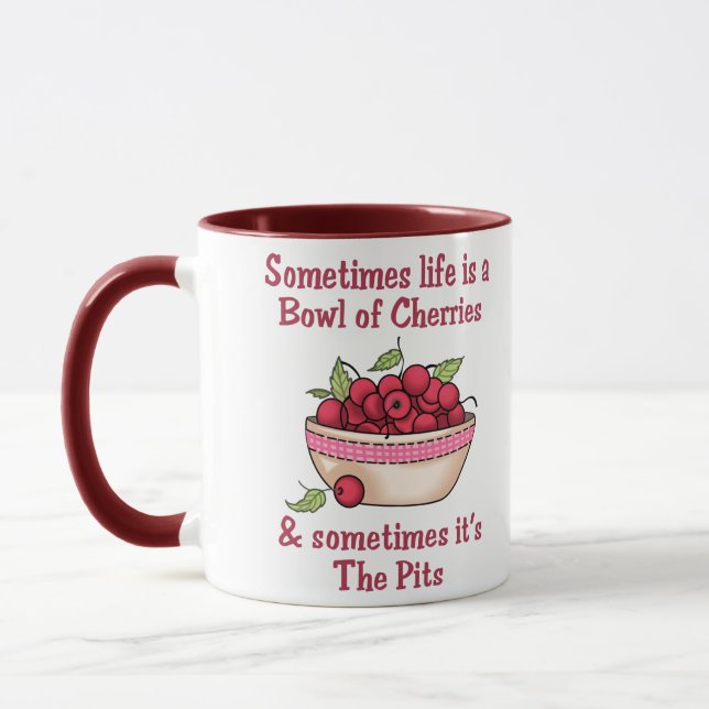 Cherries or Pits Mug (Left)