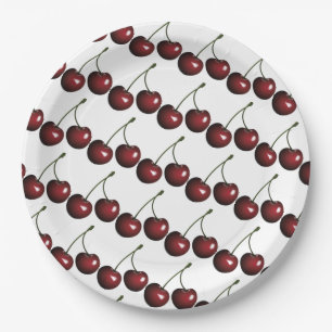 Cherries Paper Plate