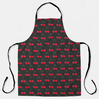 cherries pattern apron