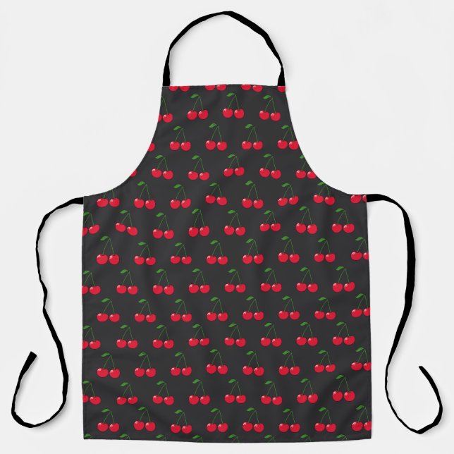 cherries pattern apron (Front)