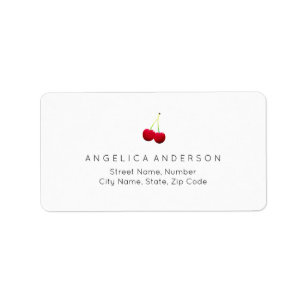 Cherries Return Address Label