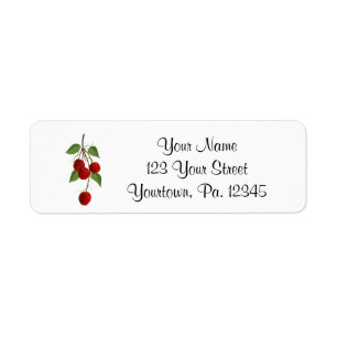 Cherries Return Address Labels