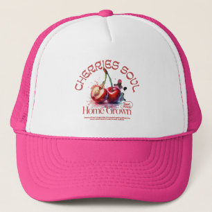 Cherries Soul with vibrant colors of the cherry Trucker Hat
