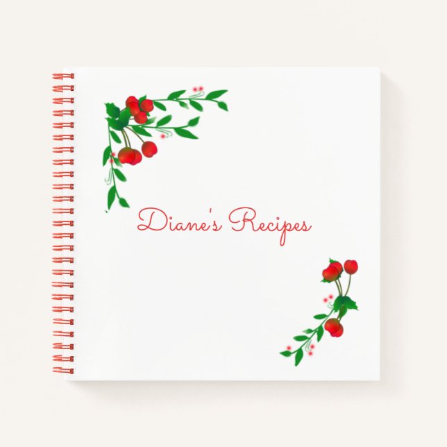 Cherries Spiral Notebook (Front)
