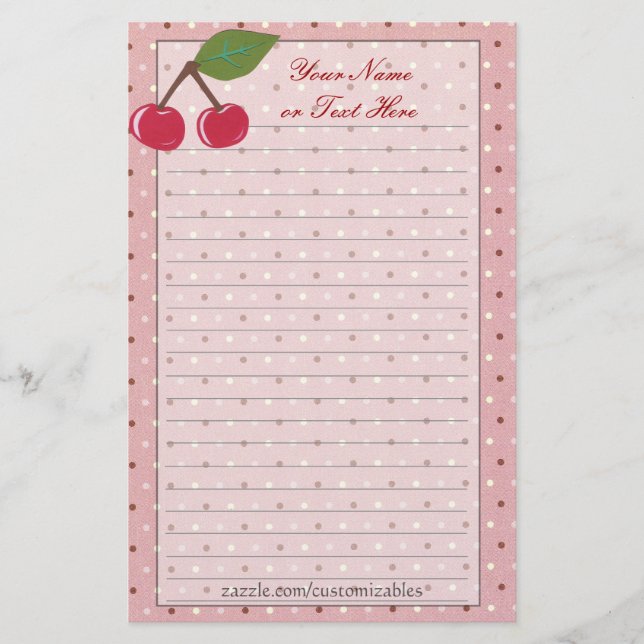 Cherries Stationery (Front)