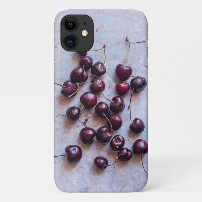 Cherries Stone Coaster Case-Mate iPhone Case (Back)