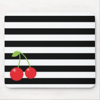 CHERRIES & STRIPES MOUSE PAD