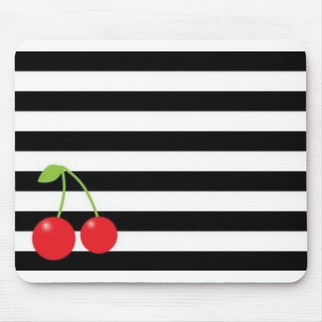 CHERRIES & STRIPES MOUSE PAD (Front)