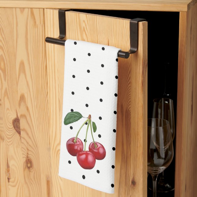 Cherries Tea Towel (Thirds Fold)