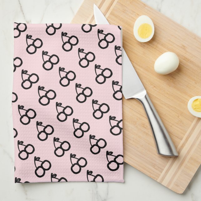 Cherries Tea Towel (Quarter Fold)