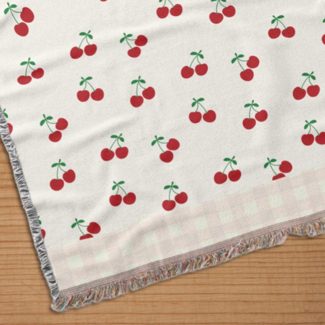 Cherries Throw Blanket (Creator Uploaded)