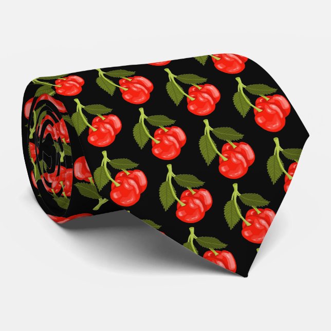 Cherries Tie (Rolled)