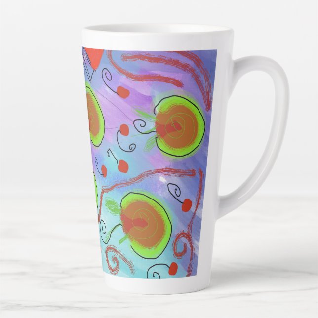 cherries To Drink Latte mug (Right)