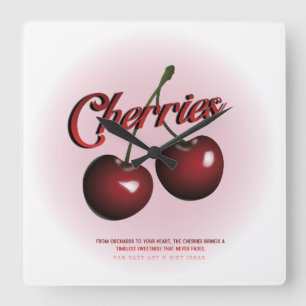 Cherries Wall Clock