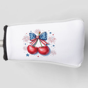 Cherries with Coquette Bow 4th of July American   Golf Head Cover