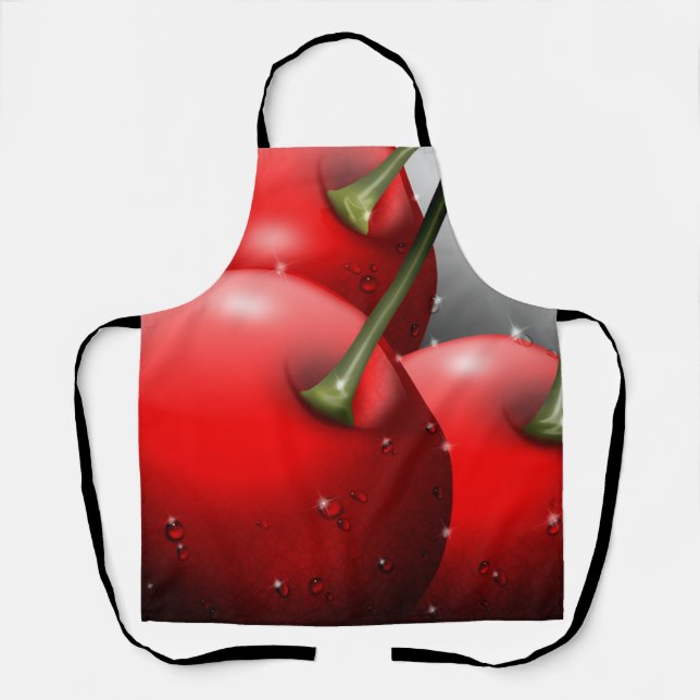 Cherries with Dew Drops Apron (Front)