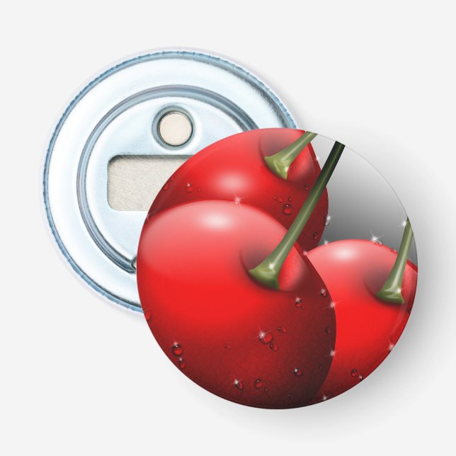 Cherries with Dew Drops Bottle Opener (Front)