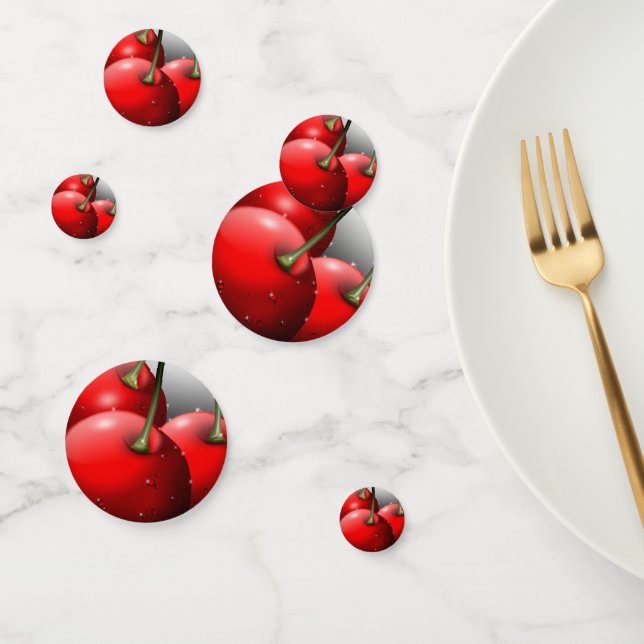 Cherries with Dew Drops Confetti (Group)