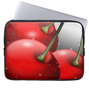 Cherries with Dew Drops Laptop Sleeve