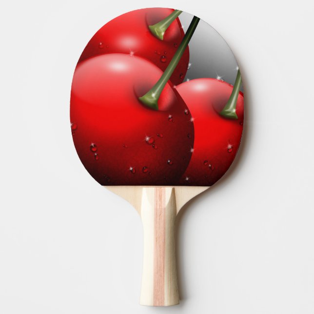 Cherries with Dew Drops Ping Pong Paddle (Front)