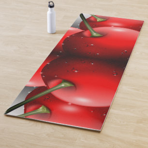 Cherries with Dew Drops Yoga Mat