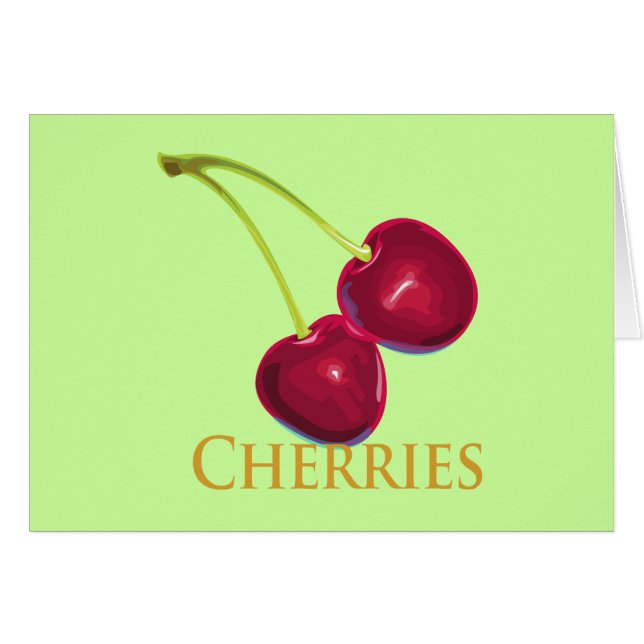 Cherries with Stems (Front Horizontal)