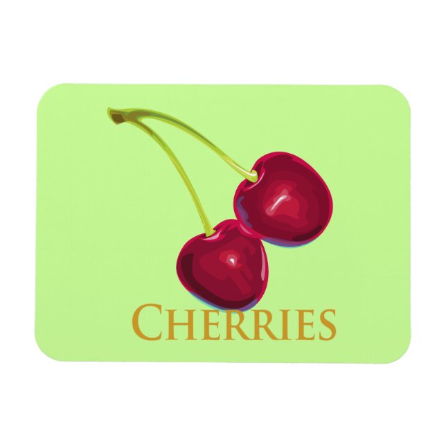 Cherries with Stems Magnet (Horizontal)