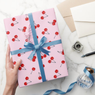 Cherries Wrapping Paper, Fruit Gift Wrap
