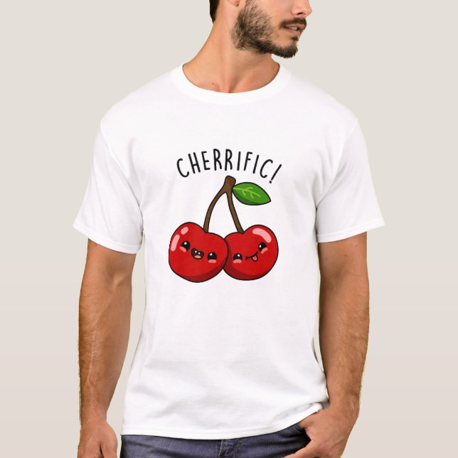 Cherrific Funny Red Cherry Pun  T-Shirt (Front)