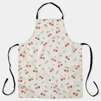 Cherrries Pattern Vintage Botanical Apron
