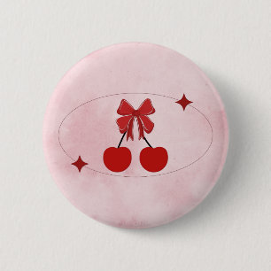 Cherry 6 Cm Round Badge