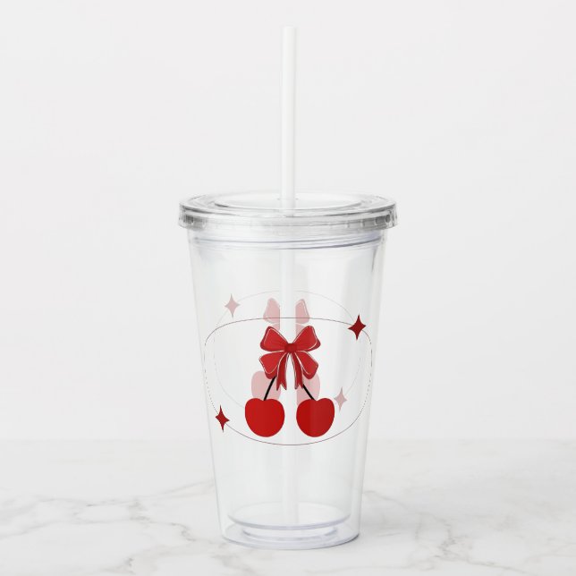 Cherry Acrylic Tumbler (Front)