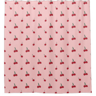 Cherry Allover Print Shower Curtain